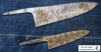 סכיני אוגטה לפני גרינד ופוליש