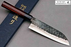 סכין שף (סנטוקו) יושידה 165מ"מ ZDP-189 שחור